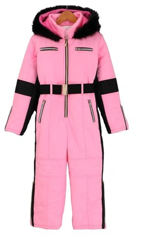 Youth Kids Zip up Ski Suits Plain Waterproof Front Zipper Pockets Snowsuits Teen Boys Girls Winter Windproof Jumpsuits Insulated Hiking Jumpsuits Clothes