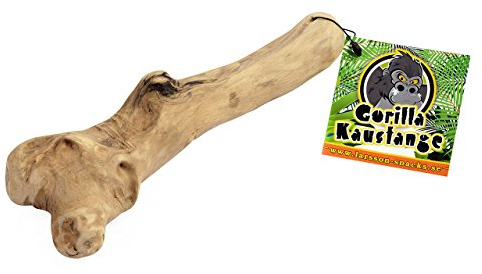 Larsson | Gorilla Kaffeeholz für Hunde Größe L Kaustangen, Kauholz für Hunde - EIN gesundes Hundespielzeug für anganhaltenden Kauspaß, ca. 200-300g
