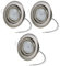 3er Set Ultra flacher Einbaustrahler + 230Volt 5Watt 400Lumen LED warmweiss Abstrahlwinkel: 110Grad | Lochmaß: 75-85mm, Einbautiefe: 30mm