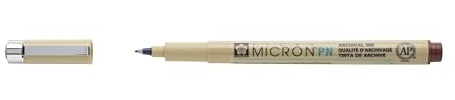 SAKURA Pigma Micron PN Burgundy - Fine Tip Plastic Nib Writing Pen - Archival Quality Permanent Pigment Ink - Waterproof Fade Resistant