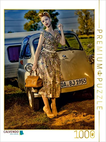 CALVENDO Puzzle Isetta Camping | 1000 Teile Lege-Größe 48 x 64 cm Foto-Puzzle für glückliche Stunden