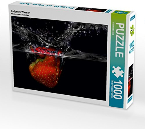CALVENDO Puzzle Erdbeere Wasser | 1000 Teile Lege-Größe 64 x 48 cm Foto-Puzzle für glückliche Stunden