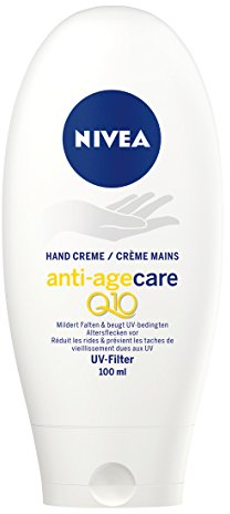 Nivea Anti Age Q10 Hand Creme, 4er Pack (4 x 100 ml), mildert Falten und beugt UV-bedingte Altersflecken vor