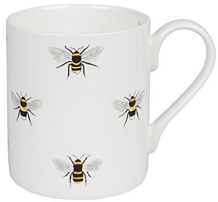 Sophie Allport - Bees Mug, Fine Bone China, Gift Box, Dishwasher Safe (Large Size, 425ml)