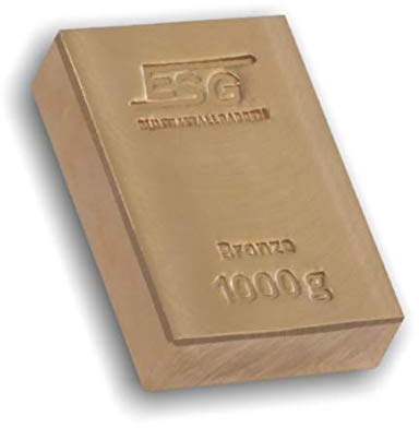 1kg Bronzebarren, wunderschön in deutscher Edelmetallraffinerie geprägt