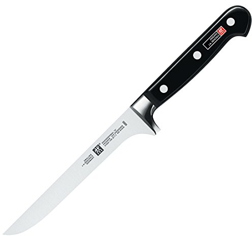 ZWILLING Professional S Ausbeinmesser, Klingenlänge 14cm, Schmales Klingenblatt, Rostfreier Spezialstahl/Kunststoff-Griff mit Nieten, Schwarz [Made in Germany]