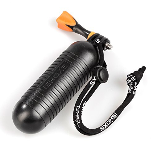 iSHOXS Aqua Handle - ActionCam Handstativ in schwarz für emüdungsfreies Filmen - Bobber mit Styropor Innenkern passend für GoPro - auch mit montierter Kamera unsinkbar