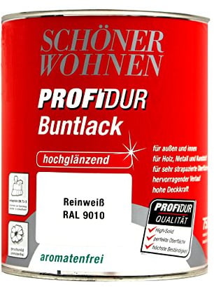 0,125L Schöner Wohnen Profidur Buntlack weiss hg Weisslack Weißlack