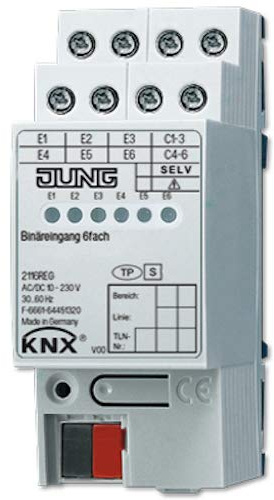 Jung knx Binäreingang, 6 Kanäle, 10-230 V