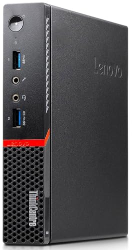 Lenovo ThinkCentre M600 Tiny PC Desktop Mini Computer (Reacondicionado) Procesador Intel Celeron N3000, Memoria RAM 8GB DDR3, Disco SSD 240GB M.2 NVMe, Windows 10 Pro, Wi-Fi