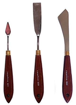Malmesser Malspachtel 3er Set Künstlerspachtel für ACRYL und ÖL