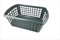 HRB Wäschekorb Plastik, 40L Wäsche Box Volumen, Wäschesammler mit 59,5 x 40 x 23 cm Außenmaß, Wäsche Sortierer groß, Aufbewahrungskorb (1, Grau)