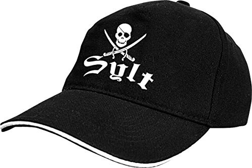 Fan-O-Menal Baseballcap mit Einstickung - Sylt Totenkopf Skull Pirat - 68004-1 schwarz