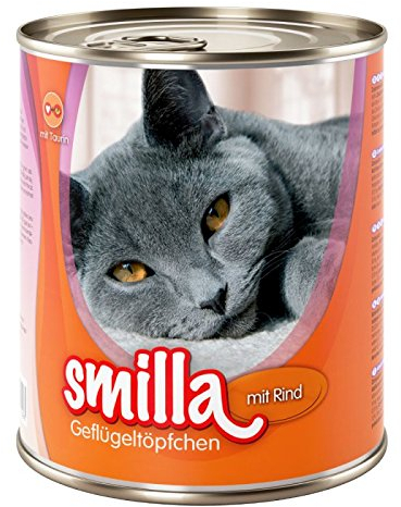Smilla Tender Geflügel Katzenfutter mit Rind. Eine Gesunde gut ausgewogene