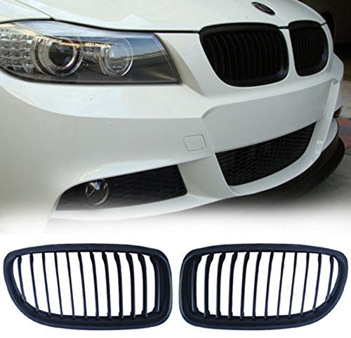 Parrillas delanteras deportivas para E90 E91 LCI 325i 328i 335i 4D 2009-2011, color negro mate