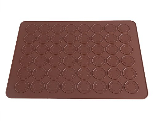 DEWIN Silikon Macarons Schablonen, 48 Hohlraum Silikon Form Blatt Matte Makronen Plätzchen Gebäck DIY Bakeware das Werkzeuge Verziert