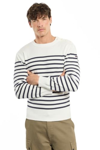 Armor Lux Pull Marin rayé en Coton GROIX