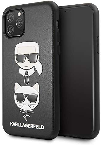 KARL LAGERFELD KLHCN58KICKC Karl & Choupette Cover for iPhone 11 Pro, Black