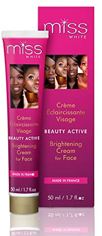 FAIR & WHITE Miss White, Hautaufhellende Creme für das Gesicht - 1,7 fl oz / 50 ml – Beauty Aktiv Creme für Altersflecken, Falten & Braune Flecken