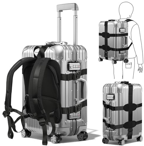 Ryggsäckens bärsystem med justerbar rem – perfekt för att bära litet till medelstort hårt skalfodral/handbagage.