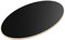 AUPROTEC Tischplatte 18mm Multiplexplatte Ellipse melaminbeschichtet: schwarz (800 x 600 mm / 80 x 60 cm)