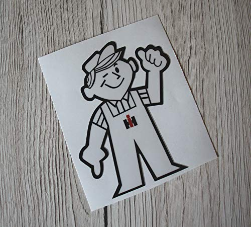IHC Aufkleber Männchen Traktor Emblem Sticker Label Transparent