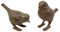 Manufaktur Lichtbogen 2er Set Gartenfiguren Vögel aus Gusseisen
