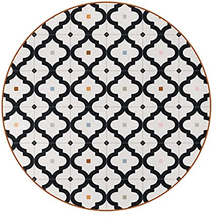 Lot de 6 dessous de verre pour boissons, motif géométrique marocain, dessous de verre rond, résistant à la chaleur, soucoupes réutilisables pour la maison, le restaurant, le bureau et le bar, 10,2 cm