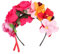 FRCOLOR Femmes Fleur Bandeau Mexicain Couronne Colorée - Casque Dia de Los Muertos pour Plage Festival (Rosy)