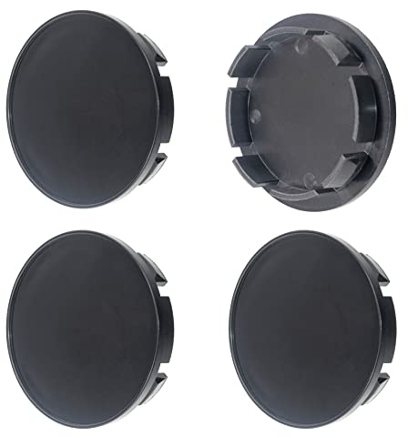 Set 4 Stück x 63mm Nabenkappen Radkappen Kappen Felgenkappen (Ohne Abdeckung, 63mm SCHWARZ)