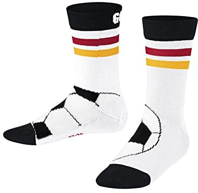 FALKE Unisex Kinder Socken Active Soccer K So Baumwolle Funktionsmaterial dünn atmungsaktiv gemustert 1 Paar, Weiß White 2002, 27-30