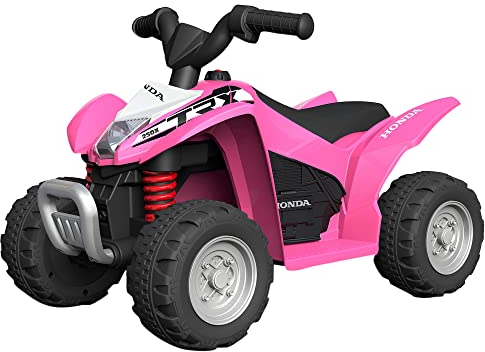 Turbo Challenge - Quad Honda VTA - Porteur Elèctrique - 119715 - Véhicule Electrique - Rose - Prêt à Rouler - 25Kg Max - Plastique - Batteries Rechargeables - À partir de 18 Mois