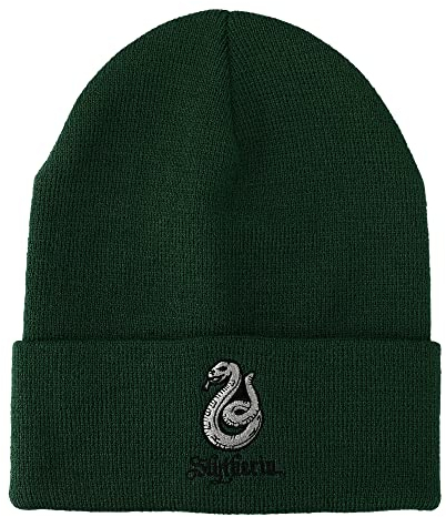 Bioworld Harry Potter Slytherin Serpent Green Unisex Strickmütze mit Bündchen, Grün , Einheitsgr��e