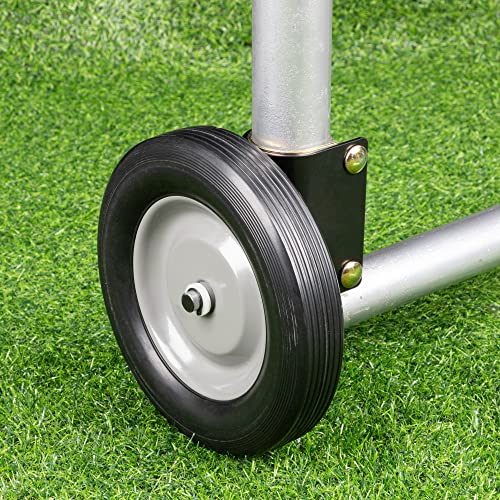 Torrad, 20,3 cm, Gummi, strapazierfähig, Torhelfer, Stützrad, Seitenhalterung für Schwingtor, Metallrohr, Zaun, Kettenglied, Tor, passend für 4,8 cm bis 5,1 cm Außendurchmesser, Rundrohr-Torrahmen (1