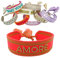 LS-LebenStil Exklusives Statement Armband Quasten besticktes Boho Canvas Webarmband (Amore Orange Gold)