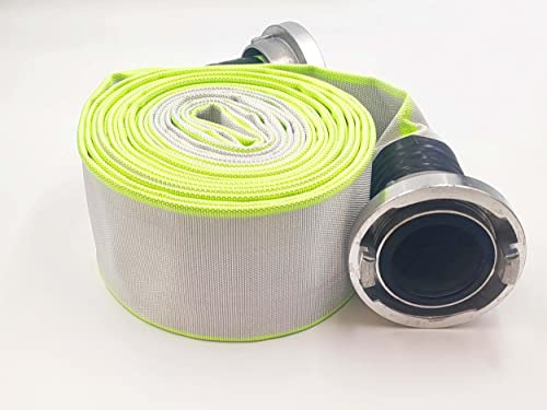 B-75 | 3 Zoll | 10 Meter Industrieschlauch | Feuerwehrschlauch | Bauschlauch | Flachschlauch | Schlauch mit Storz-Kupplung