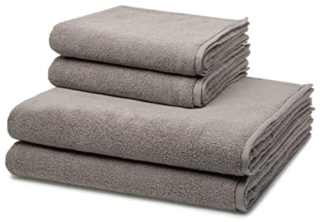Ross - 4 teiliges Frottier-Set - Sensual Skin (2 X Handtuch 2 X Duschtuch im Set) - 500 g/m2 - Baumwolle - Walkfrottee - saugstark - weich und flauschig - Flanell