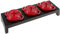 Staub Ceramic 3-pc Mini Round Cocotte Set with Stand - Cherry