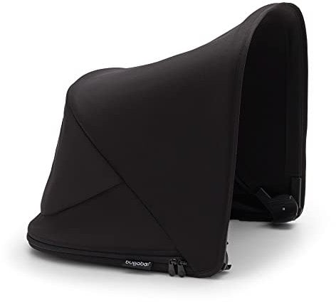 Bugaboo Fox 5 - Toldo solar negro medianoche con tratamiento de protección solar UPF 50 y panel Peekaboo