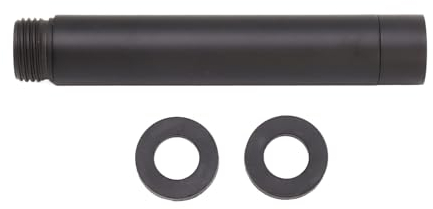 Braccio di Prolunga per Soffione Doccia, Braccio Doccia in Acciaio Inossidabile con Rondelle Prolunga per Soffione Doccia Universale Nera