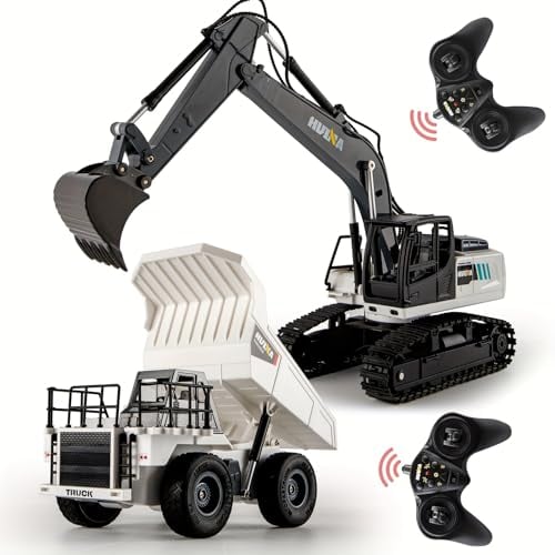 S-idee® 1559 RC Pelle & Camion à Benne Basculante Huina 1:24 9 Canal Télécommandé