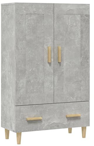 vidaXL Highboard Sideboard Kommode Schrank Anrichte Beistellschrank Mehrzweckschrank Hochschrank Standschrank Betongrau 70x31x115cm Holzwerkstoff
