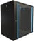 Extralink Serverschrank 19 Zoll 12HE – Netzwerkschrank 450mm Tiefe zur Wand- oder Standmontage, Traglast 60 kg, gehärtete Glastür, abschließbar 180° Öffnung, schwarz – für Heimnetzwerk & IT-Geräte