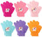 Kinder Winterhandschuhe Fingerhandschuhe Vollfinger Warme Strickhandschuhe Einhorn Radhandschuhe für Mädchen Jungen, 4-9 Jahre Alt, 6 Paare