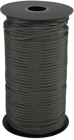 NIZEAMI 100m Corda Paracord 4mm 7 Fili Paracadute Universale Corda Tattica per, All'aperto, Fatto a Mano, Verde