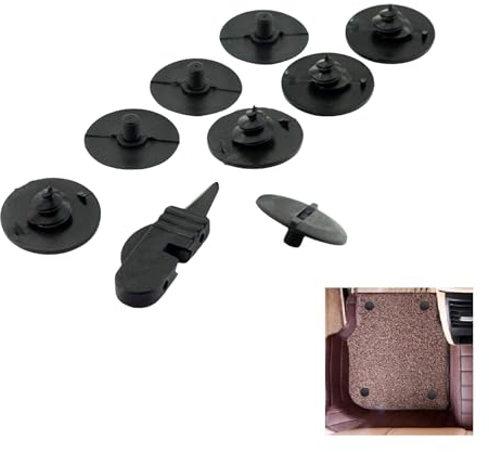10 Stück Automatten Halter,Auto Fußmatten Clip, Universal-Clips für Auto-Fußmatten, für Autoteppiche, 3-in-1, Befestigung für Auto-Fußmatten, Befestigung am Autoteppich