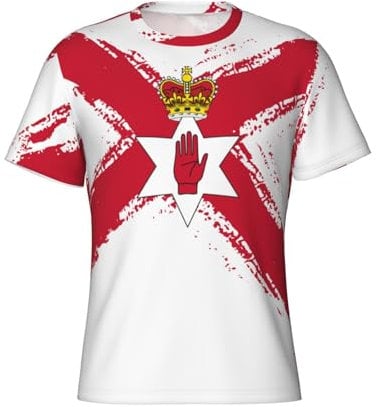 Northern Ireland Flag Color 3D Printed Patriotic Tight T Shirt Tees Sport Soccer Shirts Multicolor