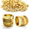Ziamzra Gewindeeinsatz M5 Einschmelzgewinde 30 Stück Einpressmuttern M5x6x7mm Gewindeeinsätze Messing Threaded Inserts für 3D Druck Zubehör Kunststoffteiledurch Wärme Ultraschall