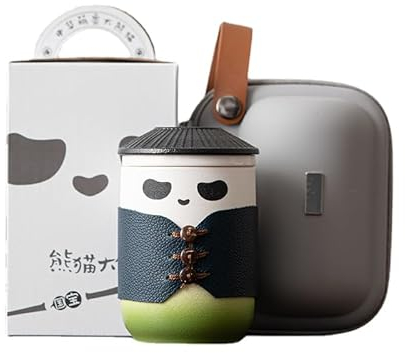 Tea Pot,Tea Kettle,Gifts for Women,Creative Panda Travel Tea Set One Pot Four Cups Kung Fu Tea Set Tea, Pot Capacity 11.7oz, Cup Capacity 2Oz (A5) (Color : A1)