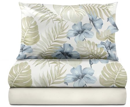 Le vie del Cotone, Lowell Bettwäsche-Set für Doppelbett, aus Reiner Baumwolle